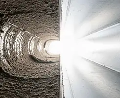 air duct cleaning services showing interior duct system inspection and cleaning in San Jose, CA